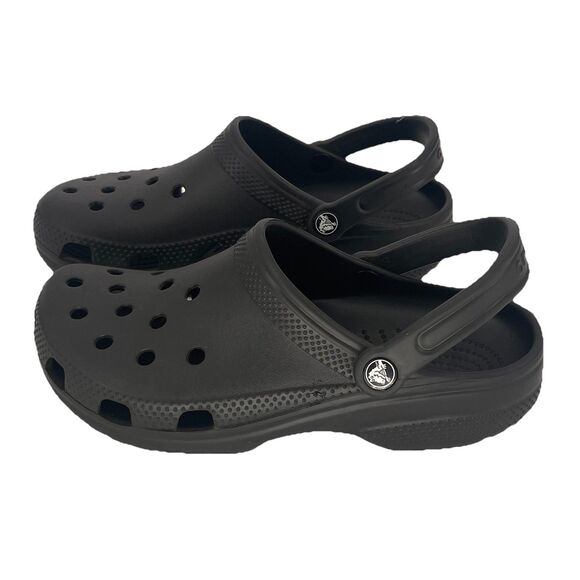 Crocs Unisex-Adult Classic Clogs Black US Men's 7 Women's 9 Comfort Work Casual - Picture 1 of 8